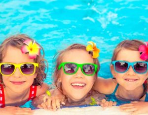 girls in pool salt conversion system